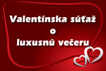 Valentínska súať o luxusnú večeru - propagačný banner